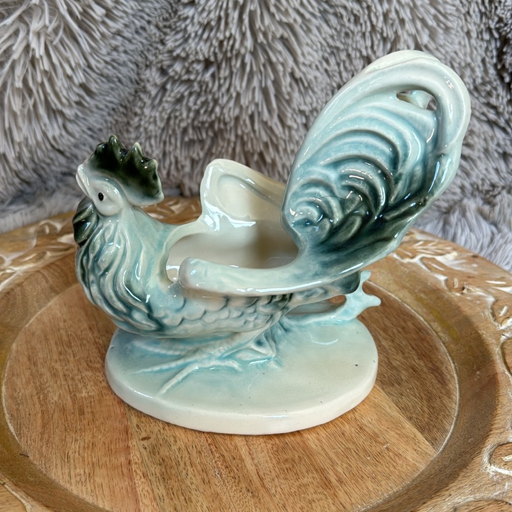 VINTAGE HULL POTTERY ROOSTER PLANTER 53 EUC - Picture 3 of 16